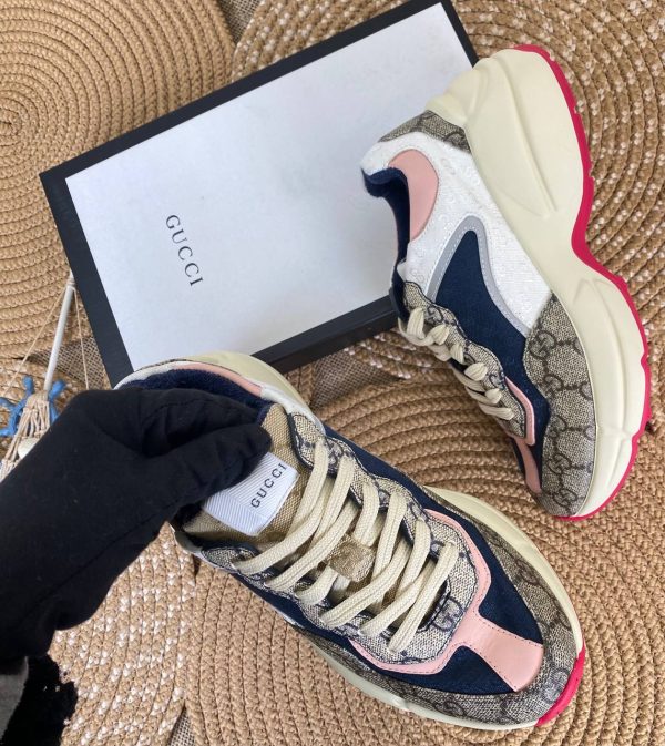 gucci ayakkabi rhyton pembe lacivert sneaker