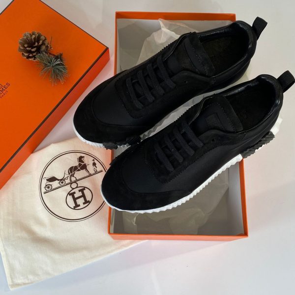 hermes ayakkabi erkek sneakers bouncing siyah beyaz