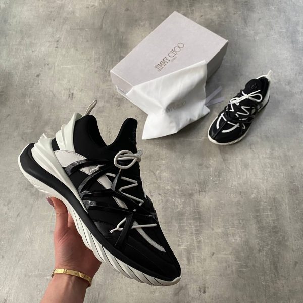 jimmy choo ayakkabi erkek sneakers siyah beyaz