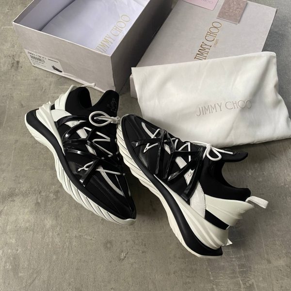 jimmy choo ayakkabi erkek sneakers siyah beyaz