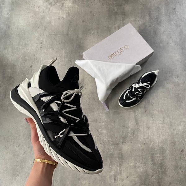 jimmy choo ayakkabi erkek sneakers siyah beyaz