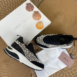 jimmy choo ayakkabi sneaker ayakkabi tasli siyah