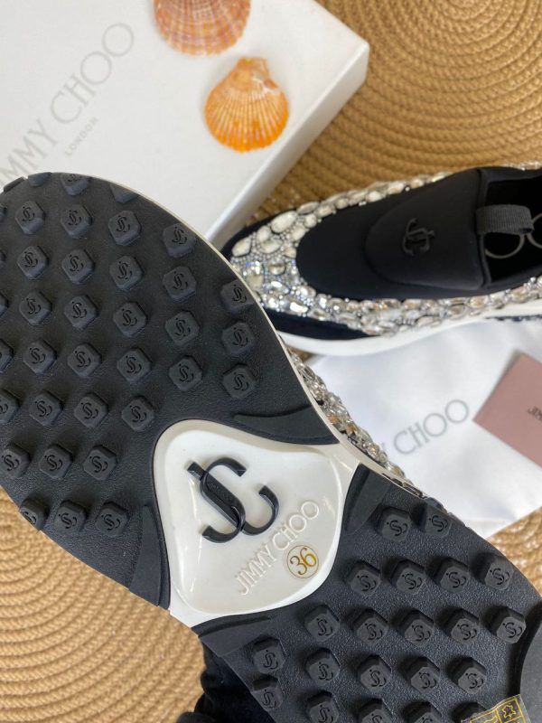 jimmy choo ayakkabi sneaker ayakkabi tasli siyah