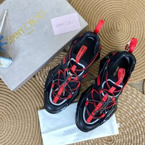jimmy choo ayakkabi sneakers diamont siyah kirmizi
