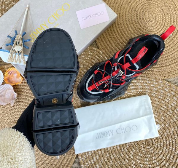 jimmy choo ayakkabi sneakers diamont siyah kirmizi