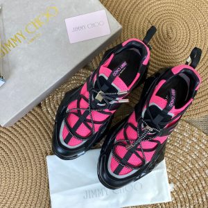 jimmy choo ayakkabi sneakers diamont siyah pembe