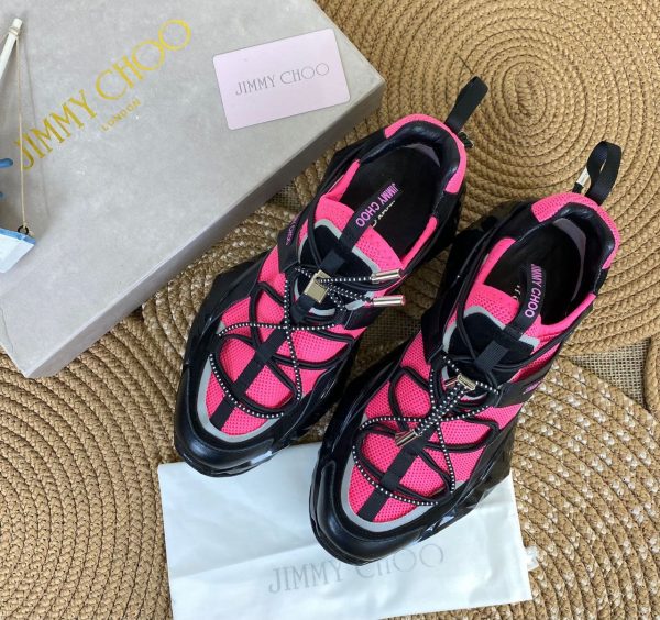 jimmy choo ayakkabi sneakers diamont siyah pembe