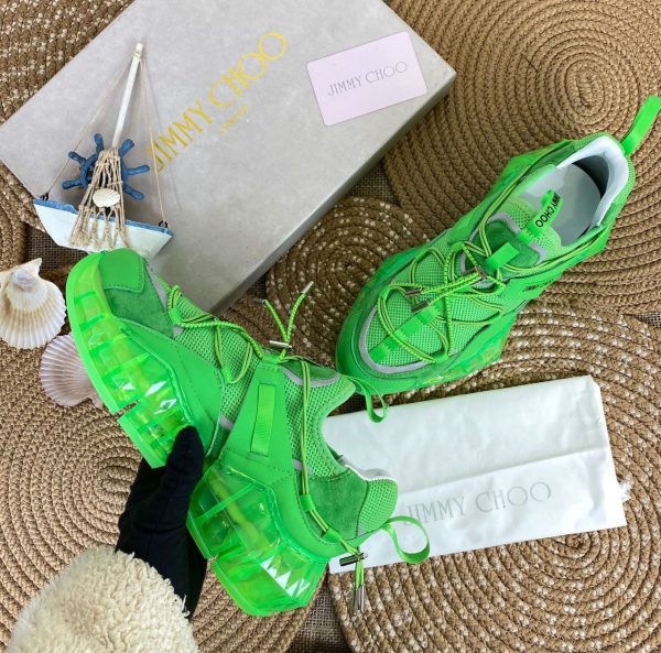 jimmy choo ayakkabi sneakers diamont yesil
