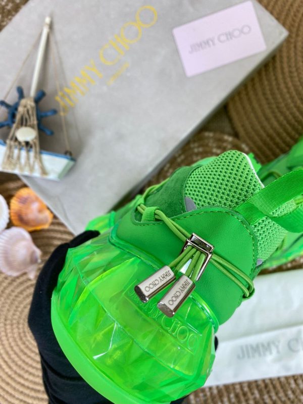jimmy choo ayakkabi sneakers diamont yesil