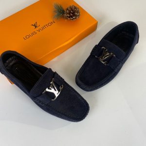 louis vuitton ayakkabi erkek lacivert suet loafer monte carlo moccasin