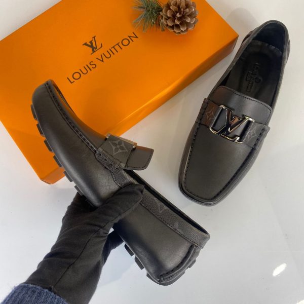 louis vuitton ayakkabi erkek loafer monte carlo moccasin duz siyah