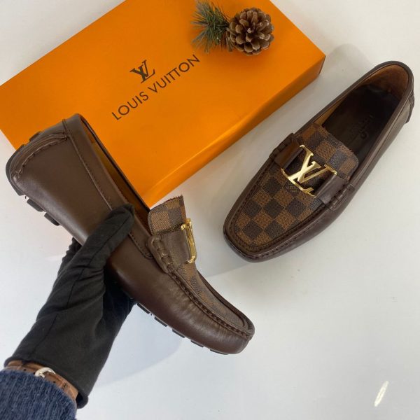 louis vuitton ayakkabi erkek loafer monte carlo moccasin kahve damali