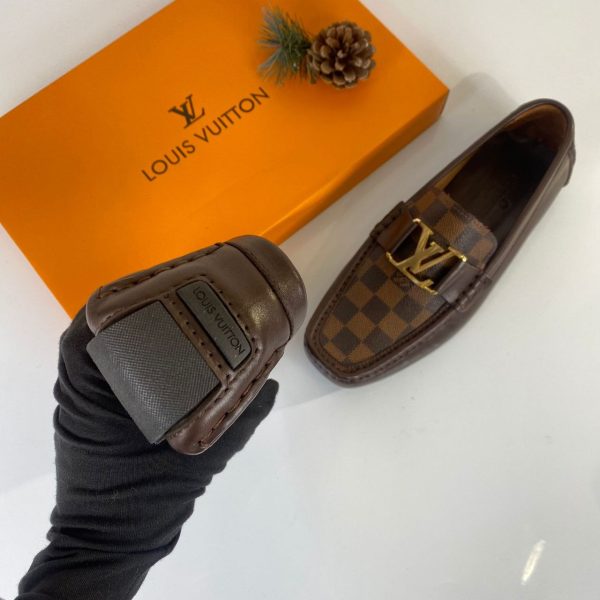louis vuitton ayakkabi erkek loafer monte carlo moccasin kahve damali