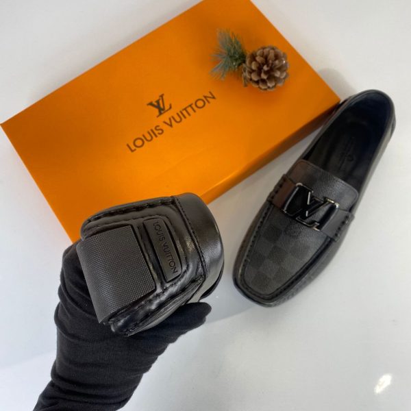 louis vuitton ayakkabi erkek loafer monte carlo moccasin siyah gri damali
