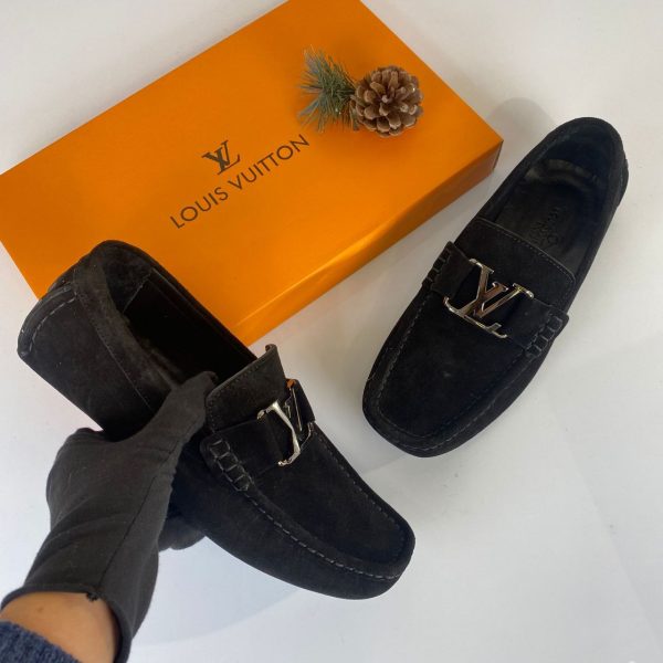 louis vuitton ayakkabi erkek loafer monte carlo moccasin siyah suet