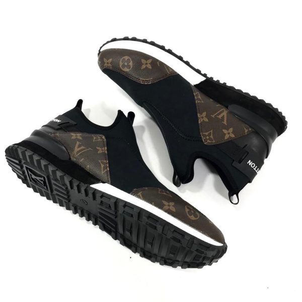 louis vuitton ayakkabi run away slip on siyah monogram