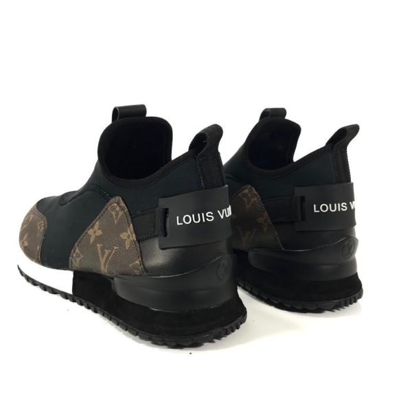 louis vuitton ayakkabi run away slip on siyah monogram