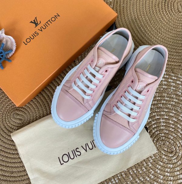 louis vuitton ayakkabi sneakers squad pembe beyaz yeni sezon