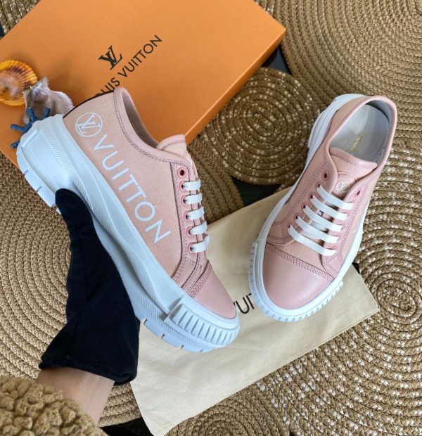 louis vuitton ayakkabi sneakers squad pembe beyaz yeni sezon