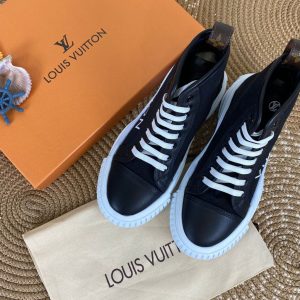 louis vuitton ayakkabi sneakers squad yarim bot siyah beyaz