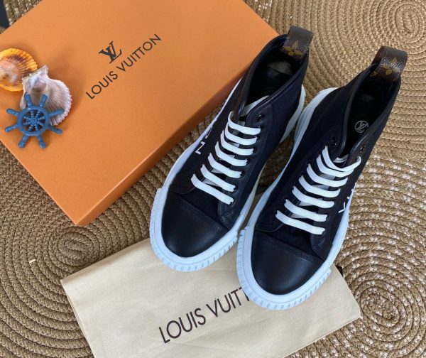 louis vuitton ayakkabi sneakers squad yarim bot siyah beyaz