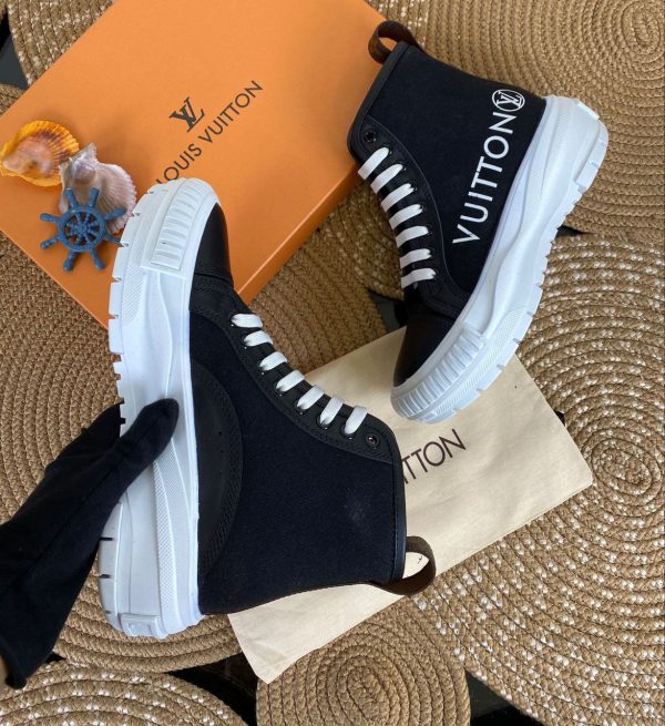 louis vuitton ayakkabi sneakers squad yarim bot siyah beyaz