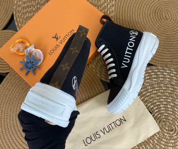 louis vuitton ayakkabi sneakers squad yarim bot siyah beyaz