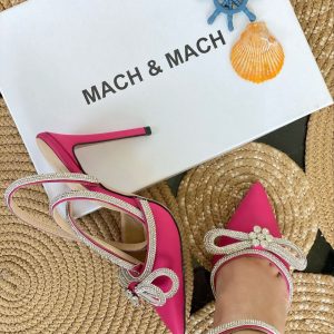 mach mach ayakkabi pembe 7 cm topuklu