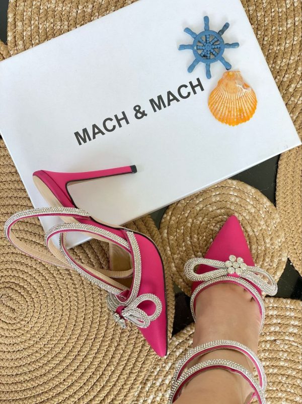 mach mach ayakkabi pembe 7 cm topuklu