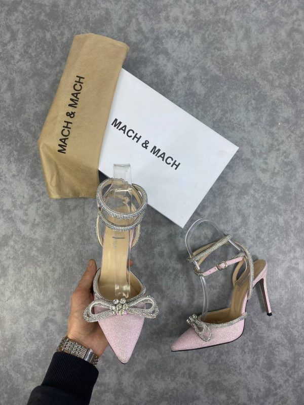 mach mach ayakkabi pudra pembe 7 cm topuklu