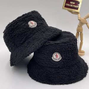 moncler sapka siyah bucket pelus yumusak dokulu