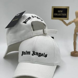palm angels sapka beyaz klasik siyah yazi