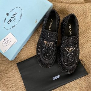 prada ayakkabi loafer siyah tasli birebir urun