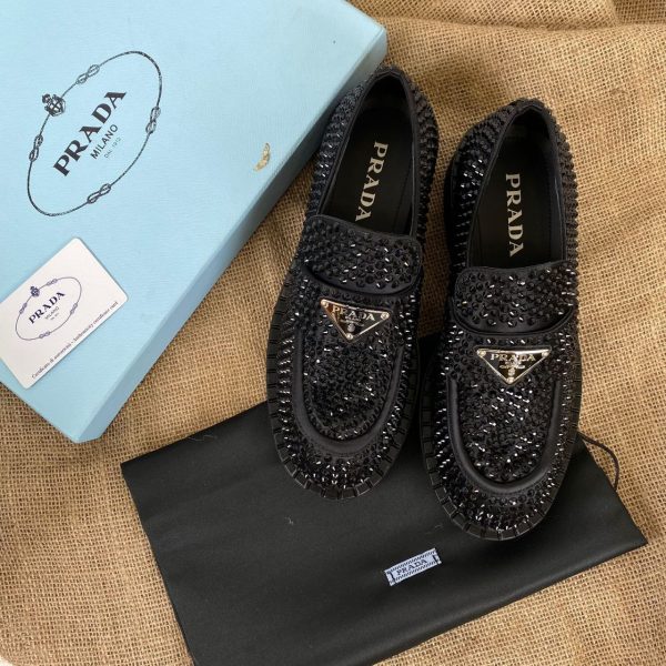 prada ayakkabi loafer siyah tasli birebir urun