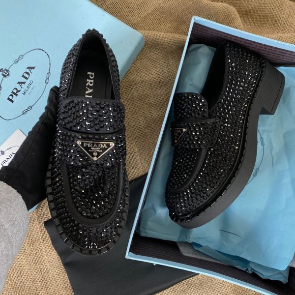 prada ayakkabi loafer siyah tasli birebir urun