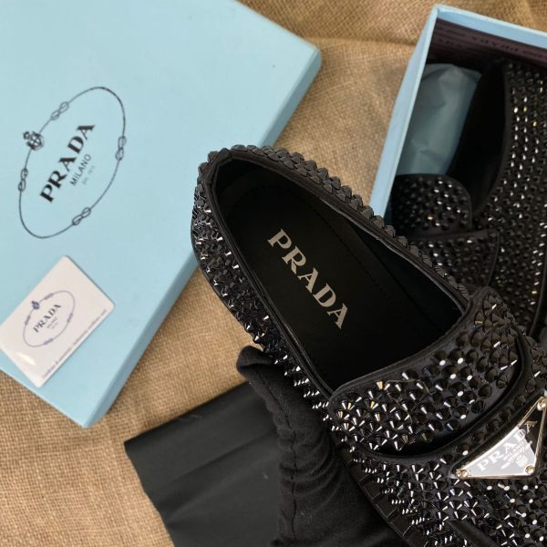 prada ayakkabi loafer siyah tasli birebir urun