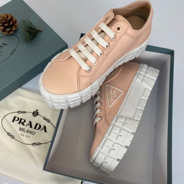 prada ayakkabi pembe nylon gabardine sneakers