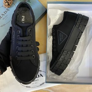 prada ayakkabi siyah nylon gabardine