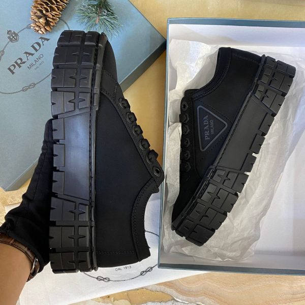 prada ayakkabi siyah nylon gabardine