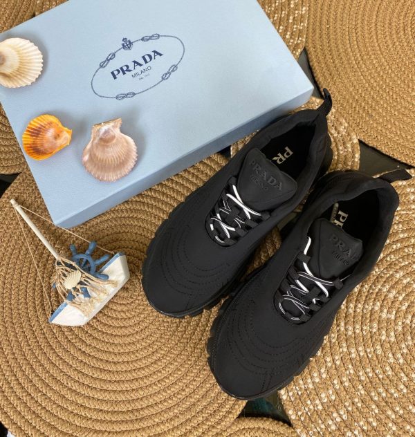 prada ayakkabi sneaker rush gabardine re nylon siyah alt siyah