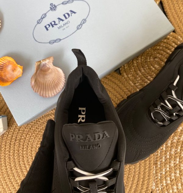 prada ayakkabi sneaker rush gabardine re nylon siyah alt siyah