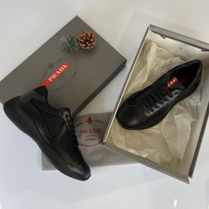 prada erkek ayakkabi sneakers siyah americas cup
