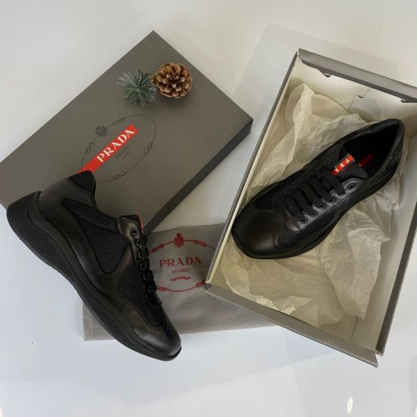 prada erkek ayakkabi sneakers siyah americas cup