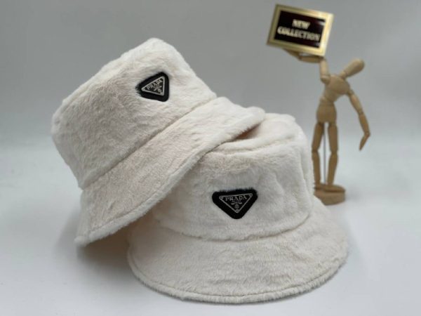 prada sapka bucket beyaz yumusak doku