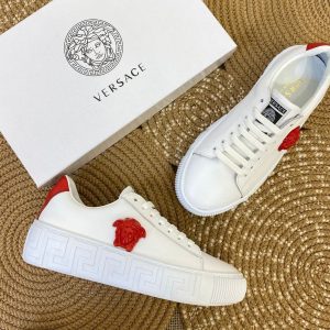 versace ayakkabi sneaker time out kirmizi beyaz