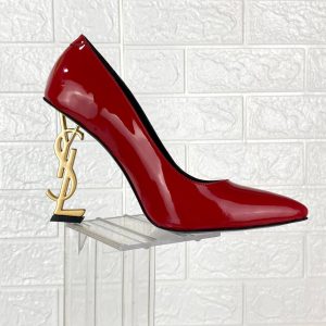 yves saint laurent ayakkabi kirmizi opyum logo rugan 11 cm