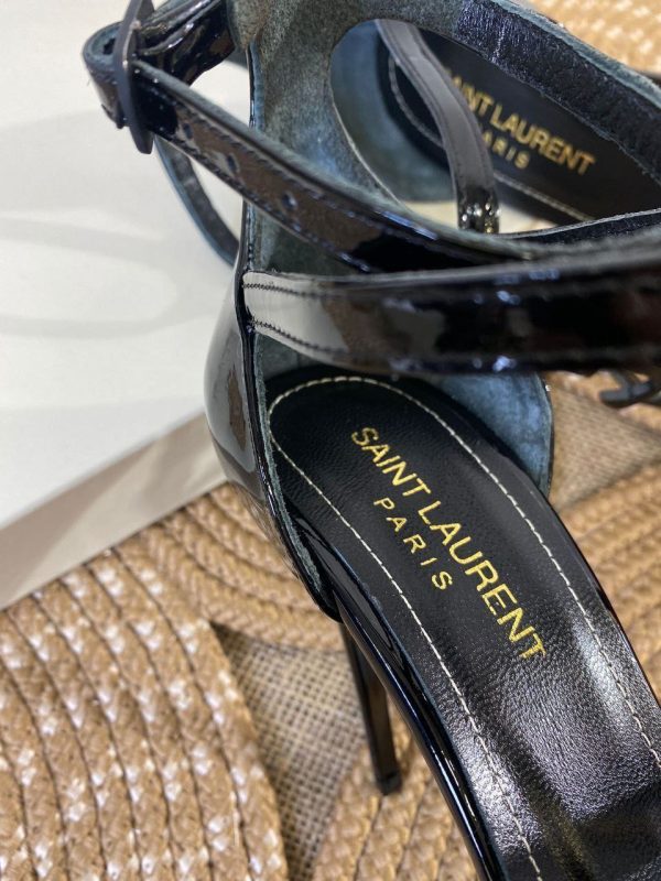 yves saint laurent ayakkabi patent leather with black 11 cm topuklu siyah
