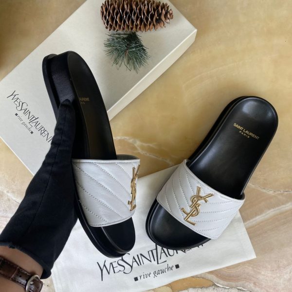 yves saint laurent terlik beyaz gold