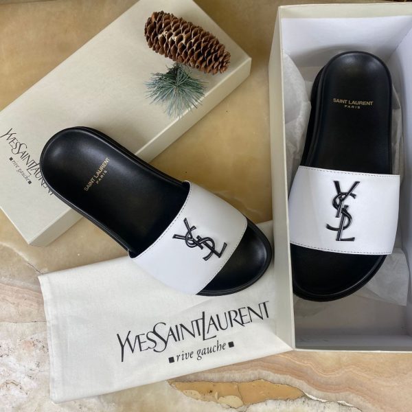 yves saint laurent terlik beyaz siyah aksesuar