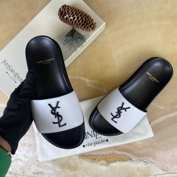 yves saint laurent terlik beyaz siyah aksesuar